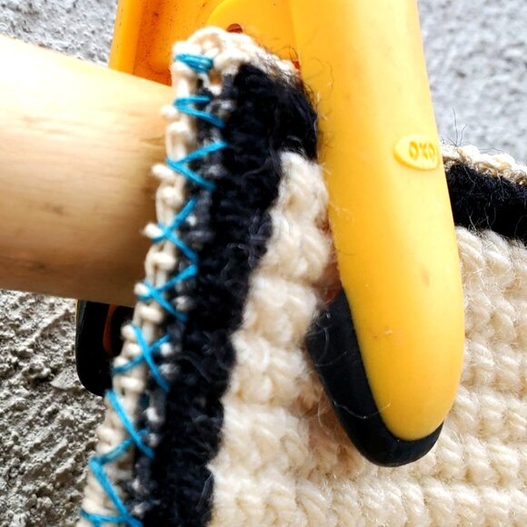 Vintage Gobelin Needlepoint Black Cat Kitten 14x14 Completed Canvas L 01.44 - Picture 11 of 12